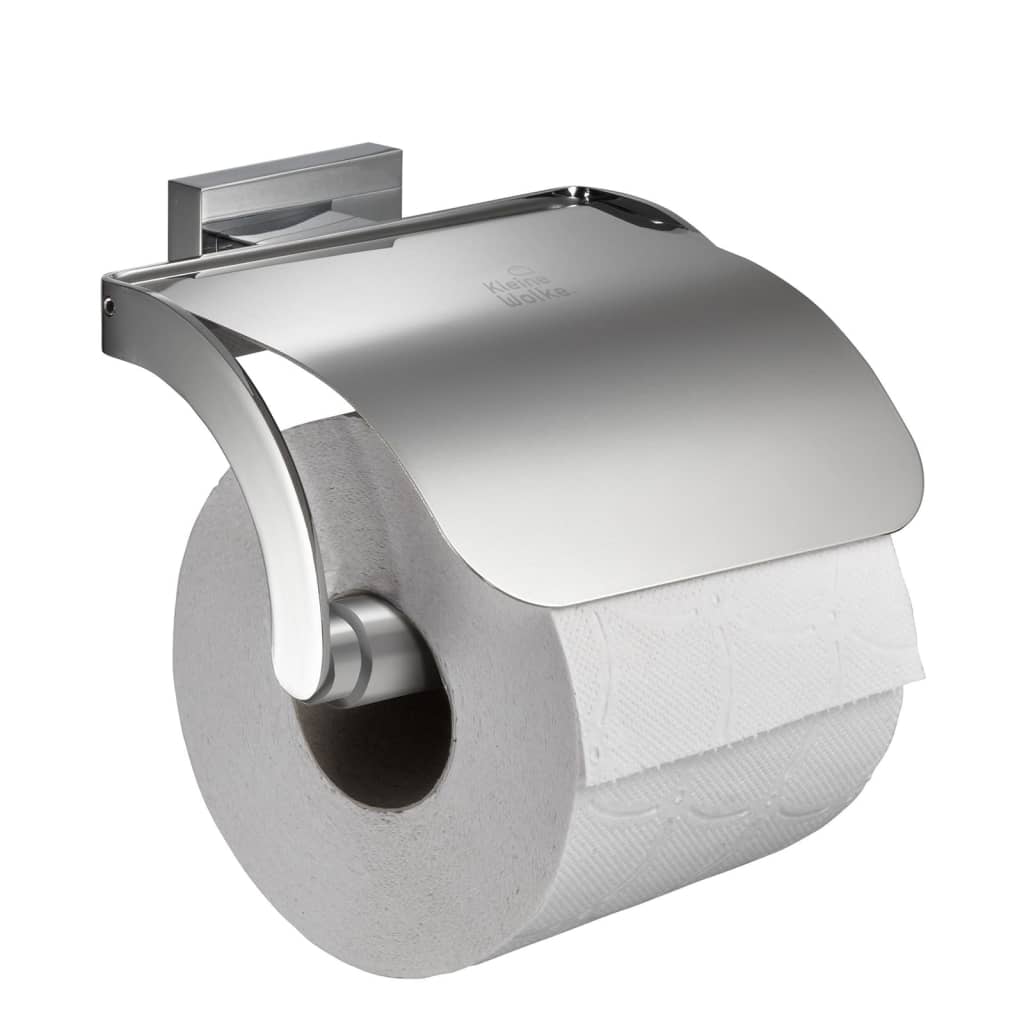 Petit porte-rouleau de toilettes Wolke avec couvercle meo argent coloré