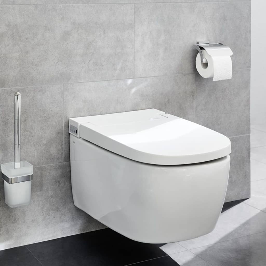 Petit porte-rouleau de toilettes Wolke avec couvercle meo argent coloré