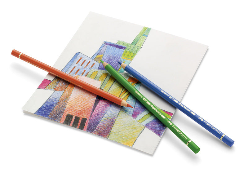 Faber Castell FC-110012 Crayon de couleur Polychromos, épaisseur de noyau de 3,8 mm, étui de 12 pièces