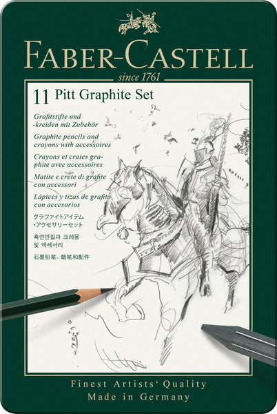 Faber Castell FC-112972 jeu de graphite Faber-Castell Pitt 11 pièces