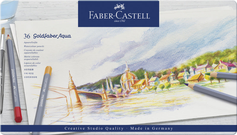 Faber castell fc-114636 crayon de couleur aquarelle faber-castell goldfaber trousse 36 pièces