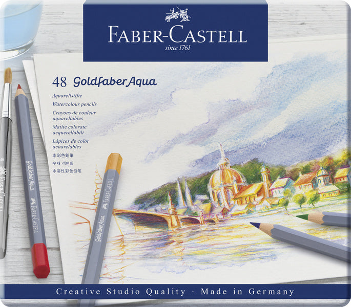 Faber castell fc-114648 crayon de couleur aquarelle faber-castell goldfaber trousse à crayons 48 pièces