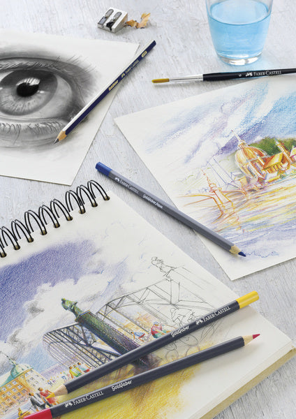 Faber castell fc-114648 crayon de couleur aquarelle faber-castell goldfaber trousse à crayons 48 pièces