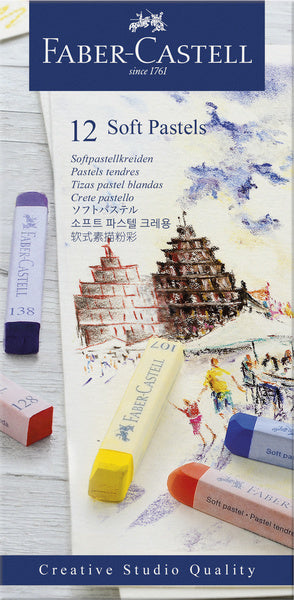 Faber Castell FC-128312 Pastel Chaleur Creative Studio Soft Pastel Trousse 12 pièces