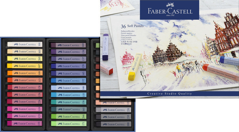 Faber Castell FC-128336 Craie Pastel Creative Studio Pastel Doux Trousse 36 pièces