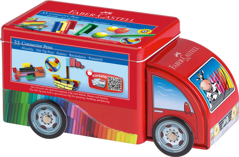 Faber Castell FC-155533 connecteur pour feutre 33 pièces avec 10 clips en camion