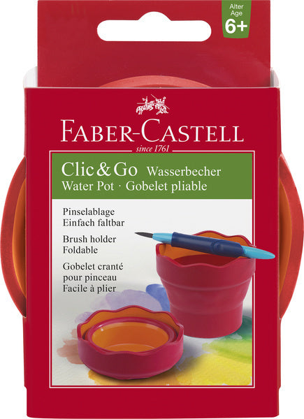 Faber Castell FC-181517 Gobelet à Eau Clic Go Rose Orange