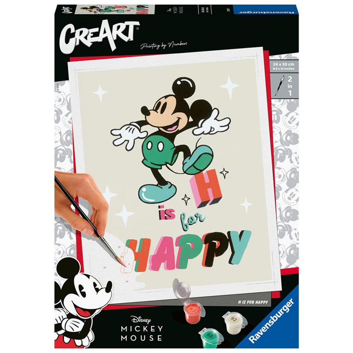 Ravensburger crée une peinture par numéro - H est pour Mickey Mouse heureux