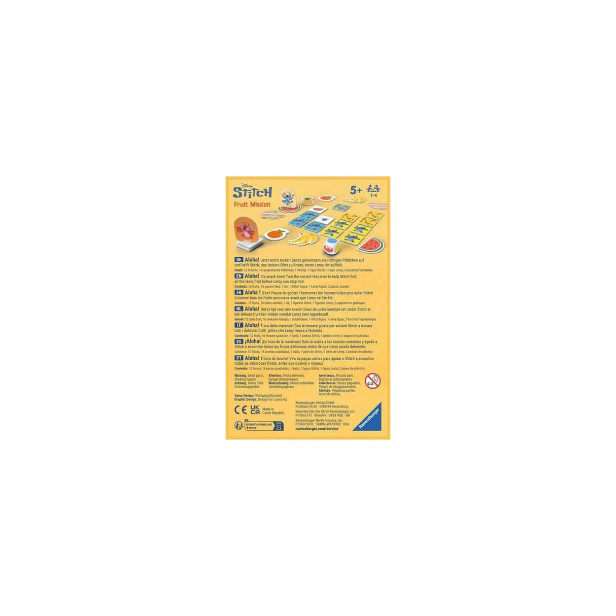Ravensburger – Disney Stitch : Fruit Mission – jeu d'enfant – à partir de 5 ans