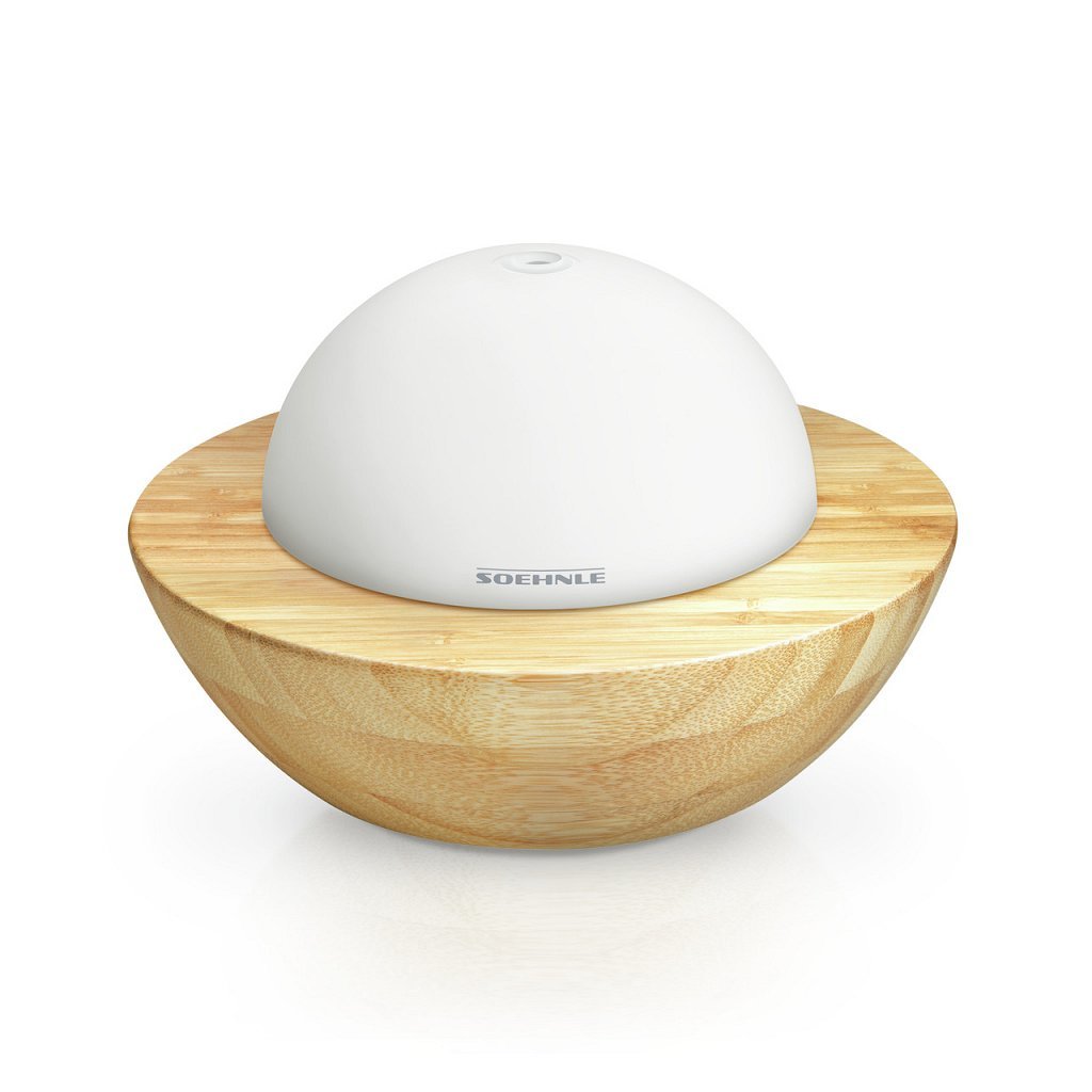 Soehnle 68087 diffuseur d'arômes modena avec éclairage LED verre bambou