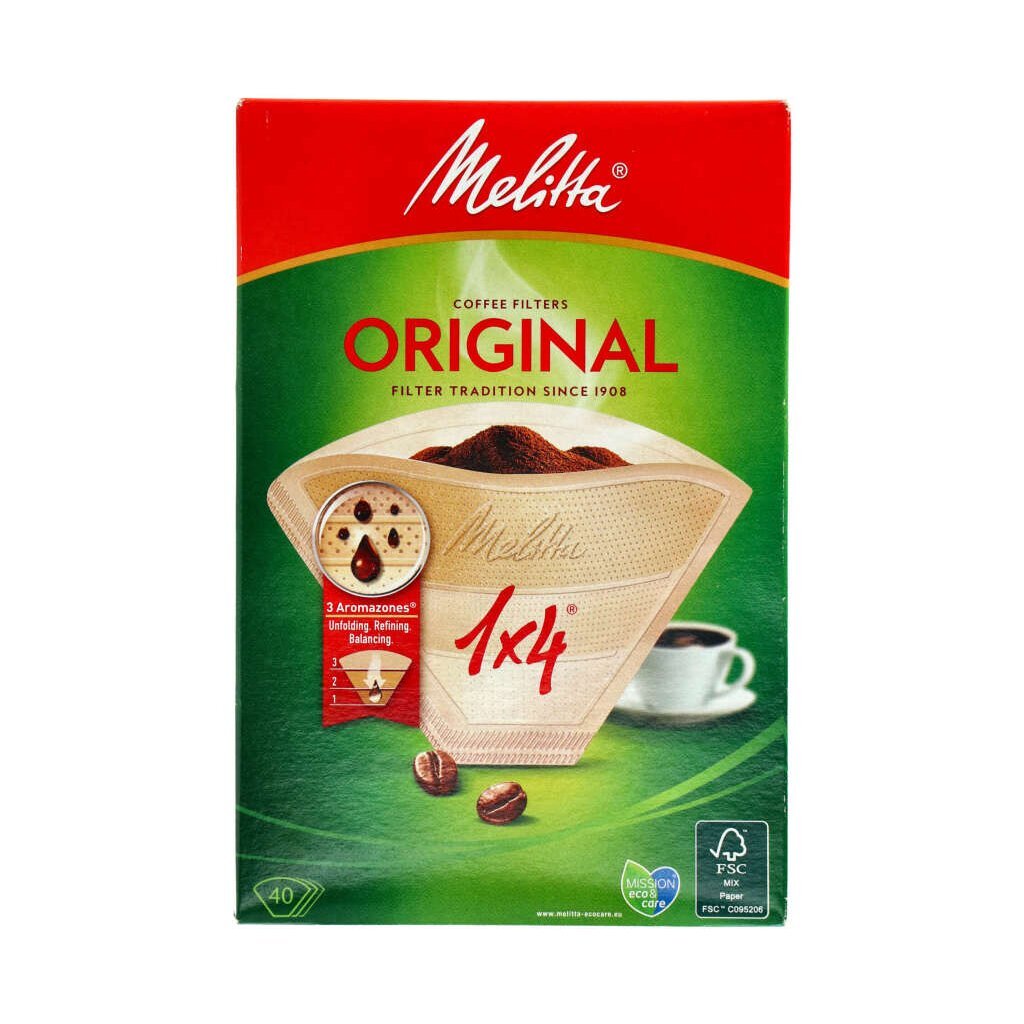 Melitta filtres 1x4 40 pièces marron