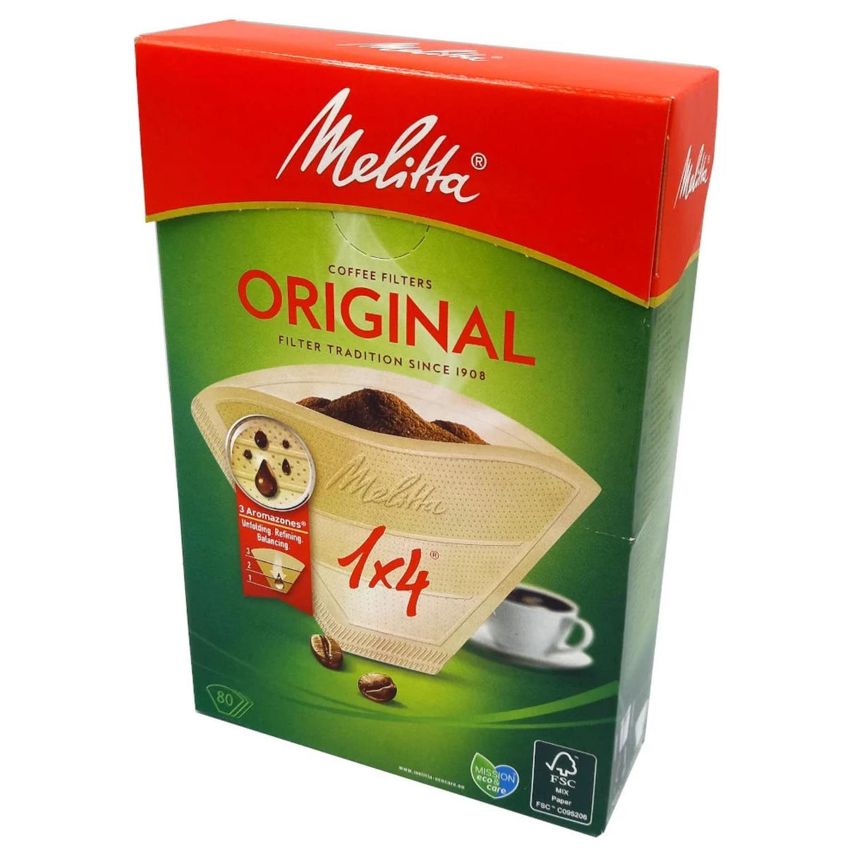 Filtre à café Melitta 1x4 80 pièces