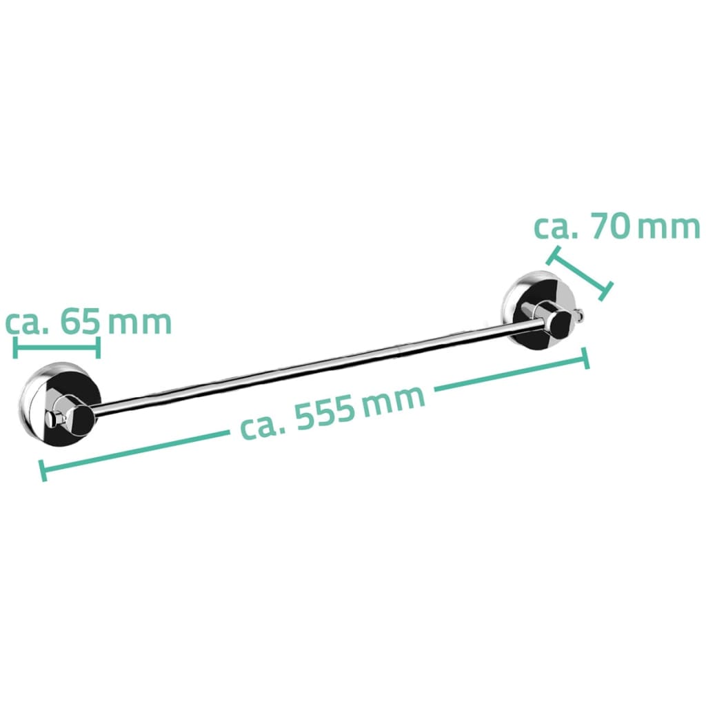Ridder Towel Rod 55.5x7x6.5 cm Chrome 12120000