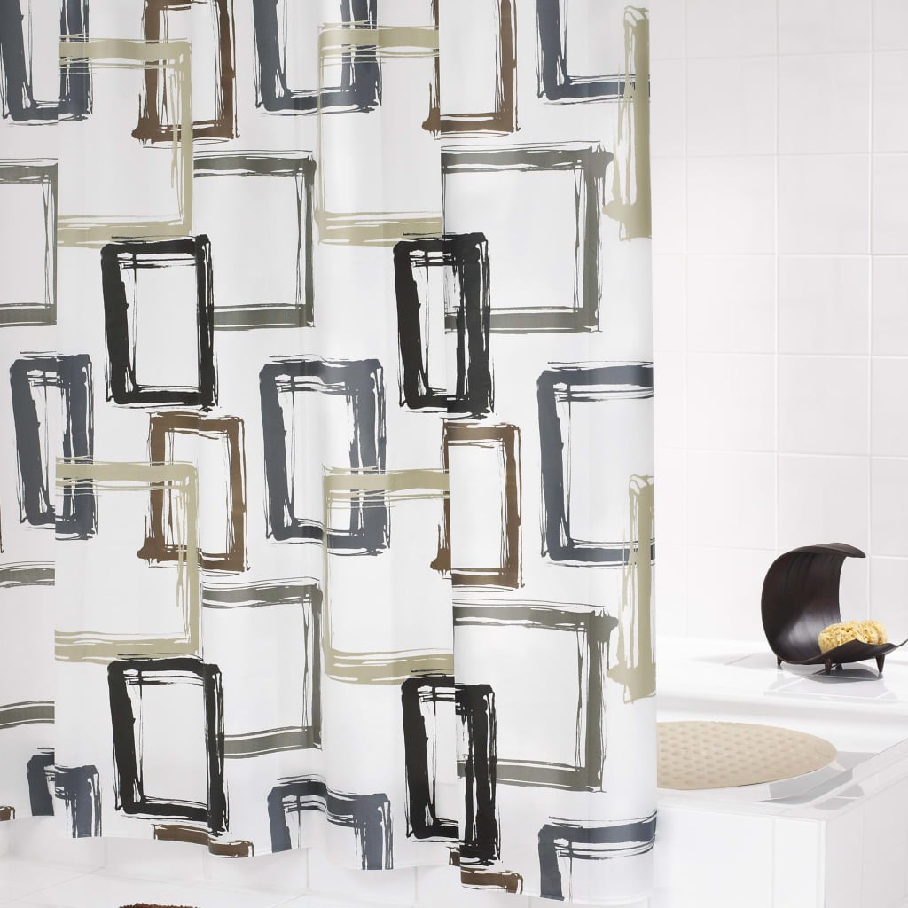 Motif de rideau de douche ridder marron 180x200 cm