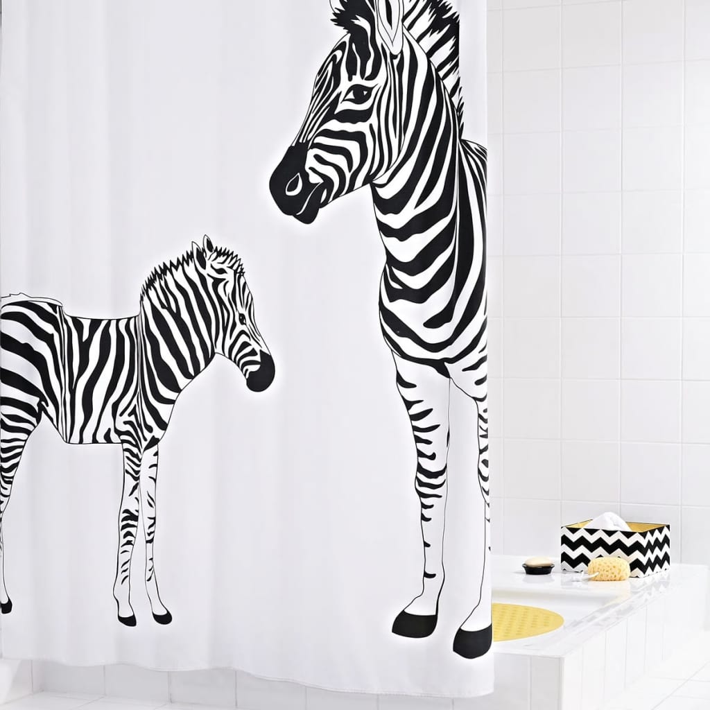 Rideau de douche ridder zèbre 180x200 cm