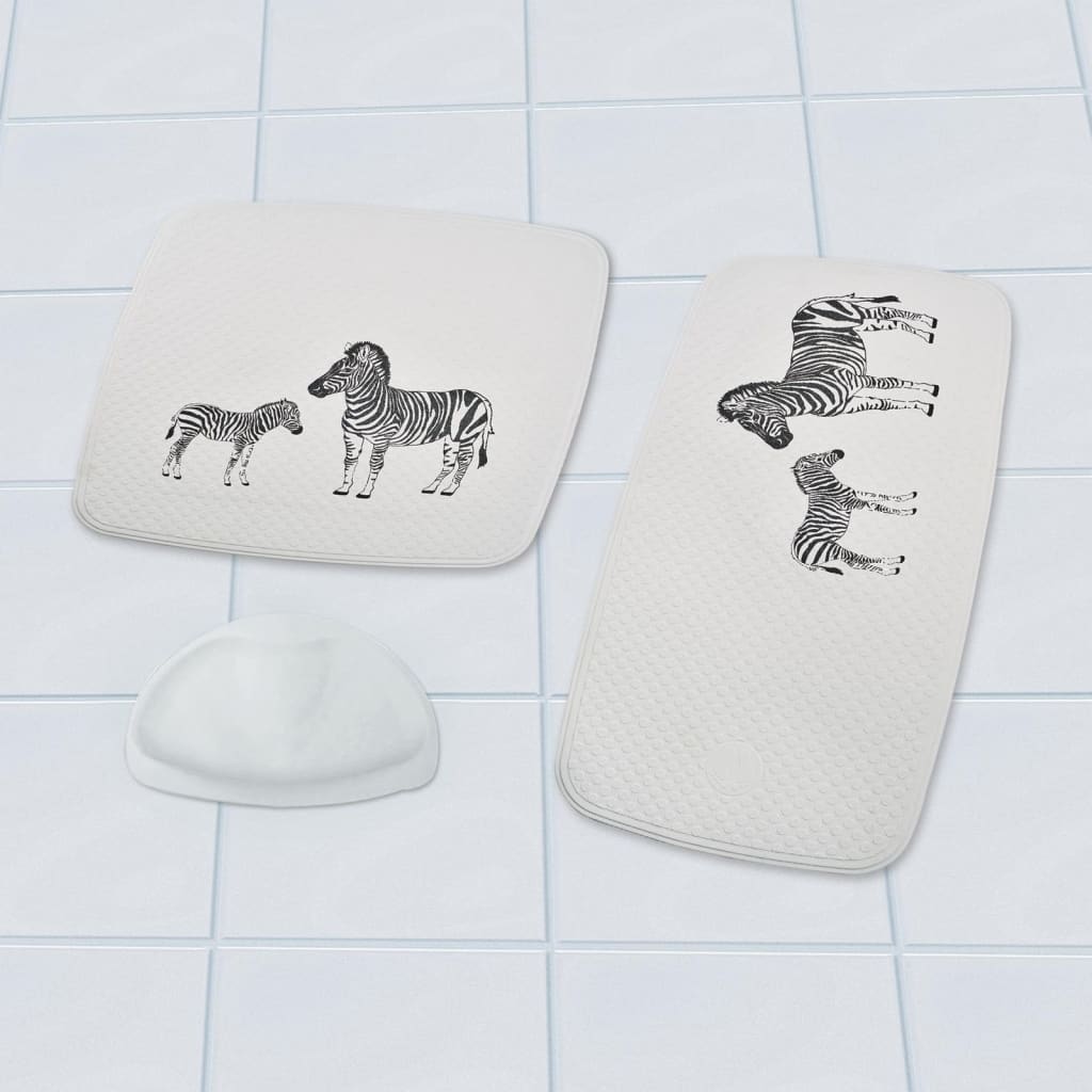 Ridder Shower Mat Zebra 54x54 cm blanc et noir