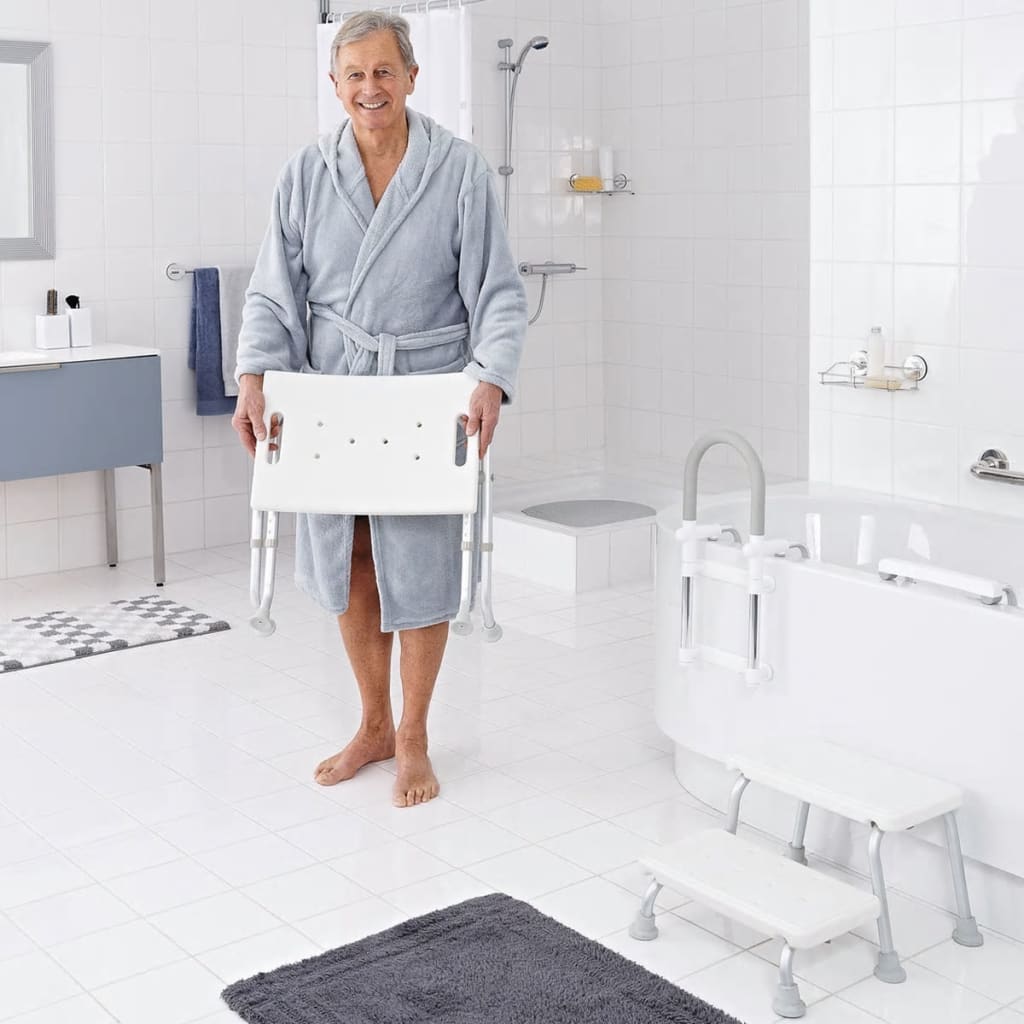 Tabouret de salle de bain Ridder Collpable 110 kg blanc A0050301
