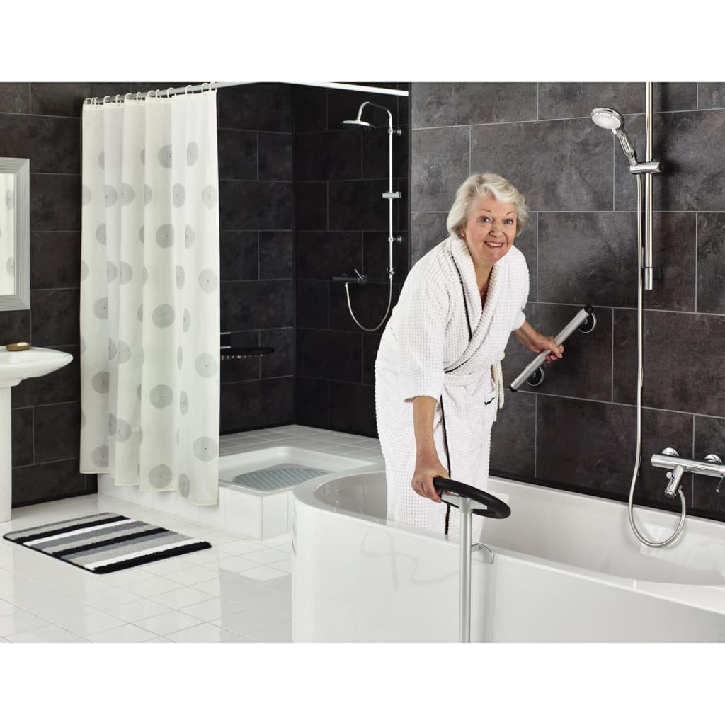 Ridder salle de bain poignée premium 60 cm en aluminium argenté couleur