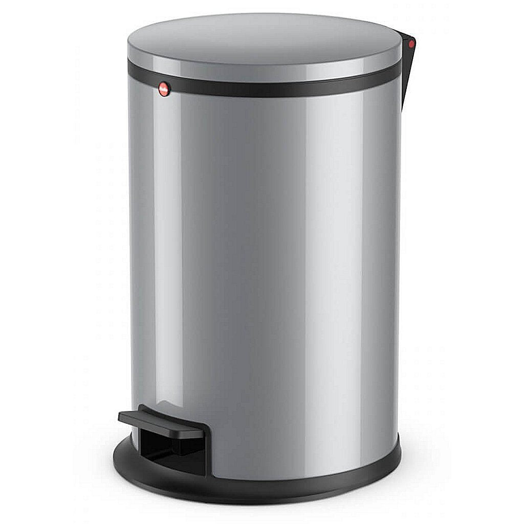 Hailo Hailo 0517-020 Poubelle à pédale Pure M 12L Argent