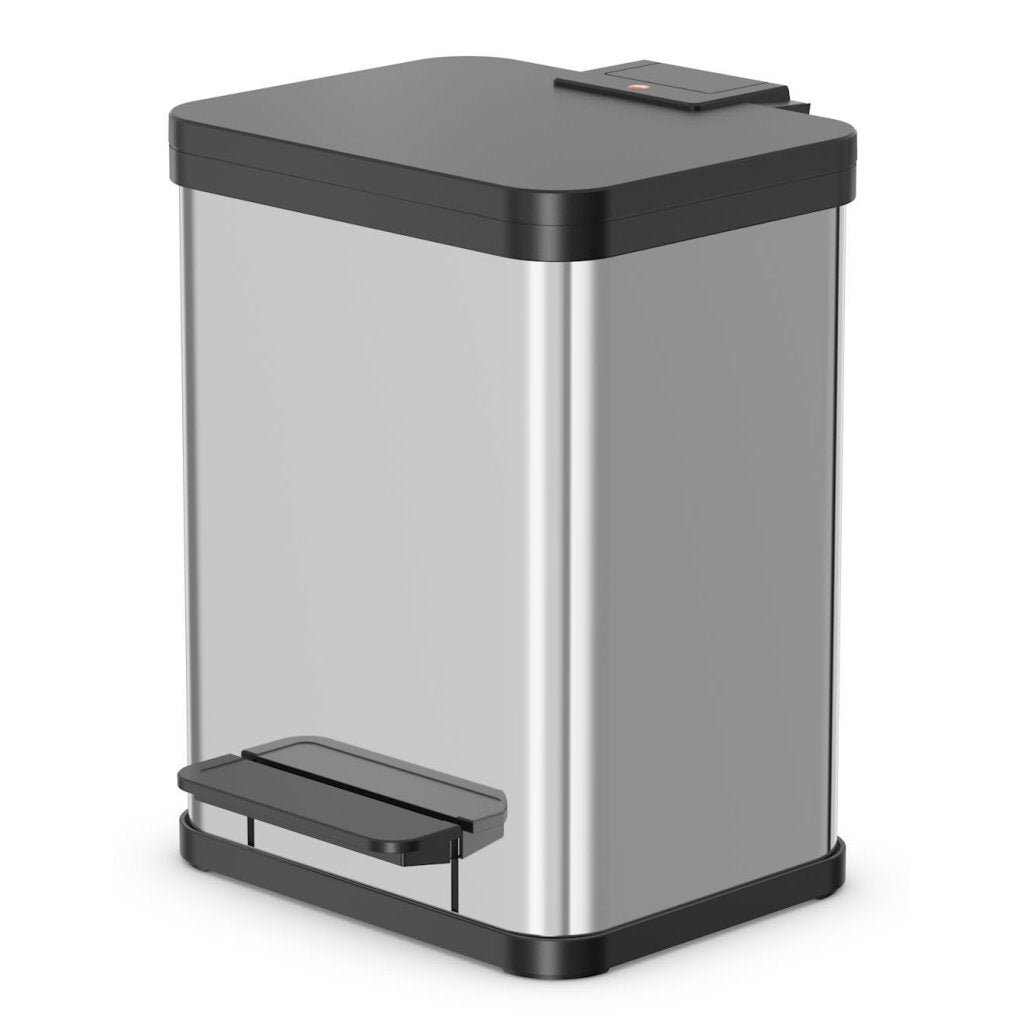 Hailo öko duo plus poubelle à pédale 2x9l inox