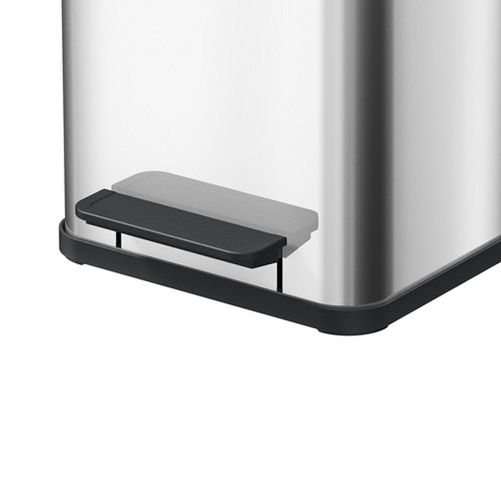 Hailo öko duo plus poubelle à pédale 2x9l inox