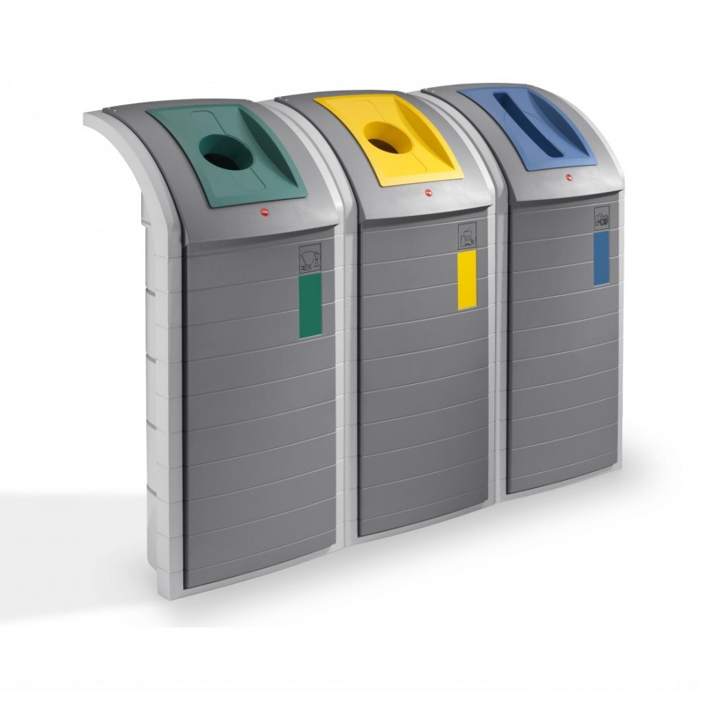 Hailo Hailo 0912-590 ProfiLine WSB Design Plus XXXL Séparateur de déchets 120 L Gris