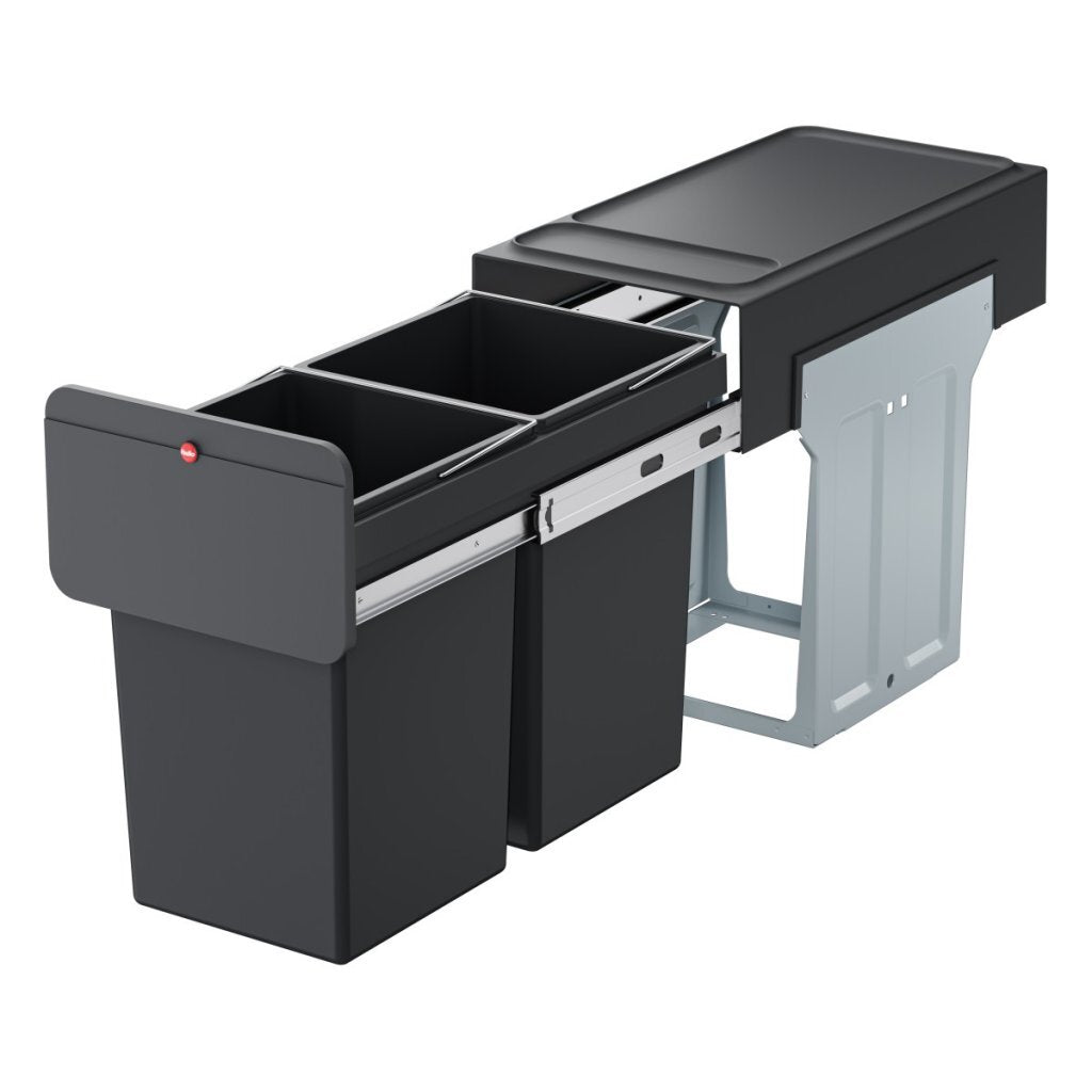 Hailo Hailo 0310-100 EcoLine Design L Poubelle encastrable 2x14L Noir