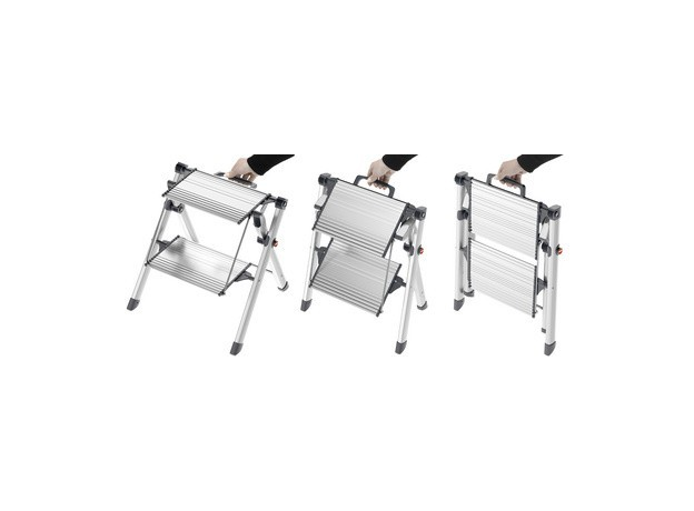 Hailo 4310-100 mk80 confortline aluminium 2 marches rabattables