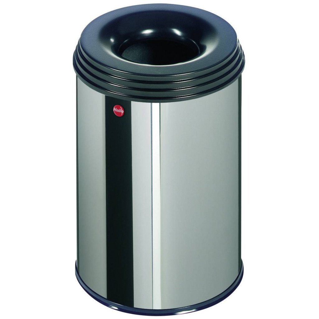 Hailo 0915-022 profiline safe m poubelle 14l acier inoxydable noir