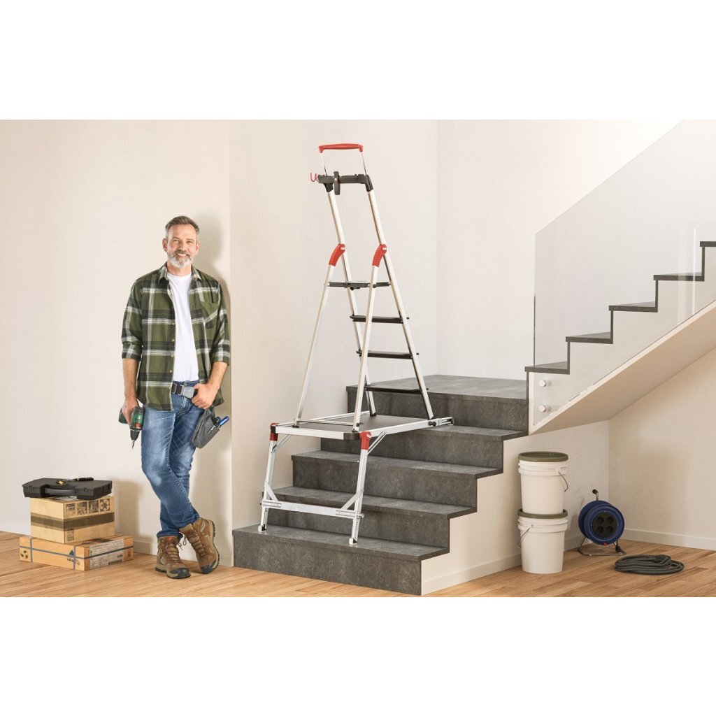 Hailo 9940-301 tp2 pro plateforme d'escalier argent noir