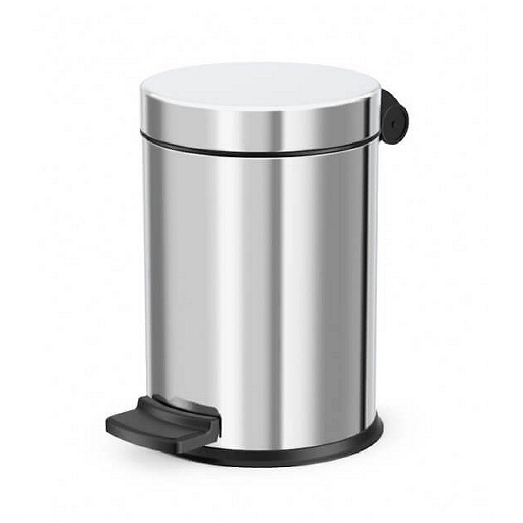 Hailo 0704-060 poubelle à pédale solid s 4l acier inoxydable