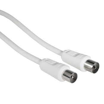 Hama câble coaxial d'antenne 85 db 3,0m blanc