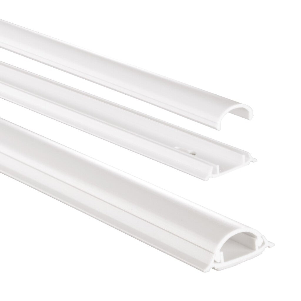 Hama Goulotte de câbles en PVC demi-ronde 100 3,5 0,9 cm blanc