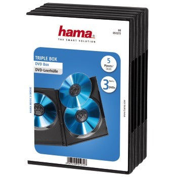 Hama DVD 3, boîte de 5, noir