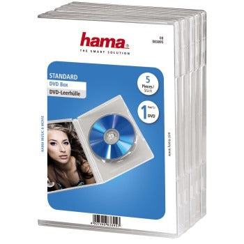 Hama Boîte DVD transparente, paquet de 5