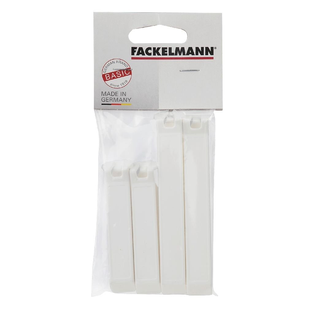 Fackelmann pince pour aliments frais basic 11 et 8 cm blanc 4 pièces