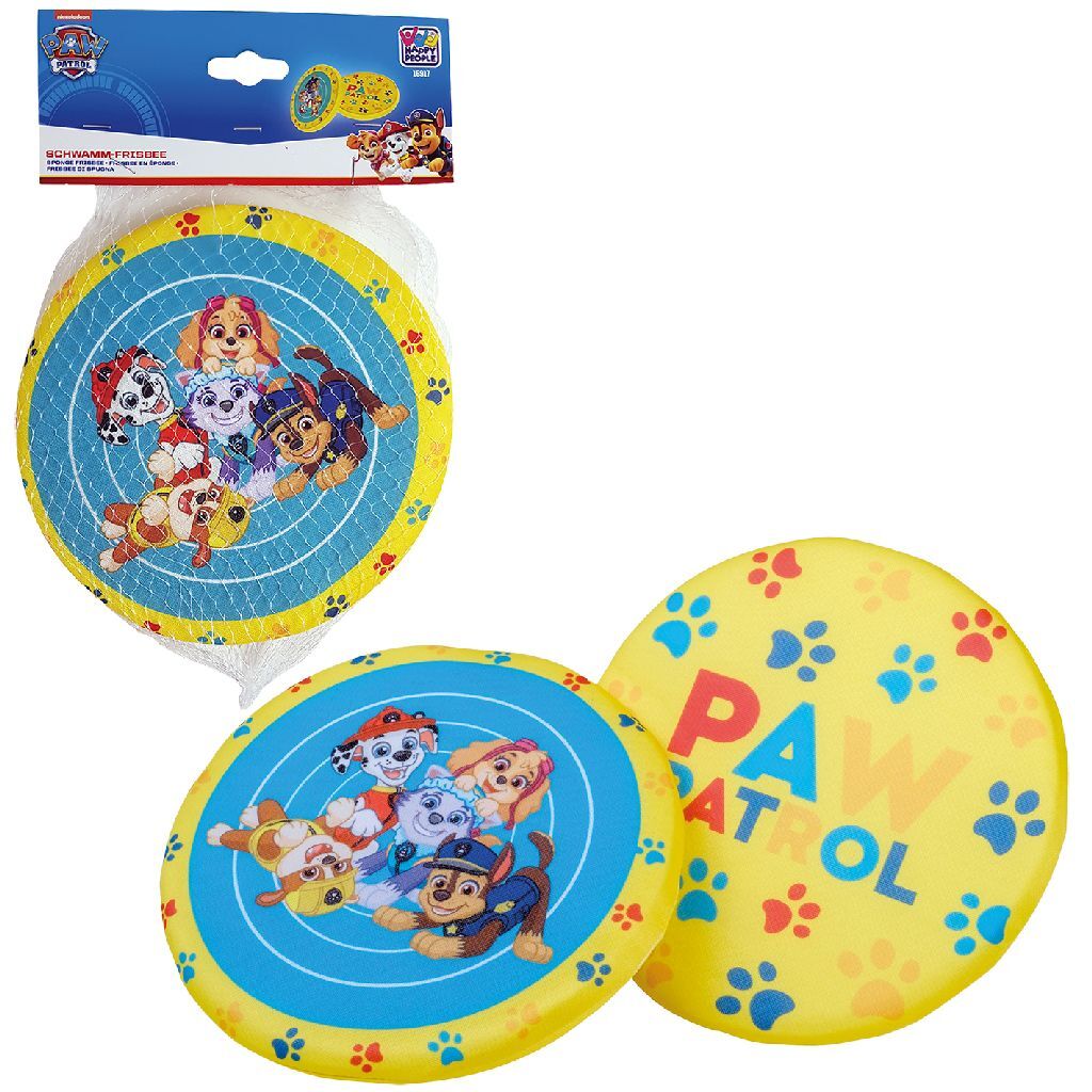 Frisbee éponge Paw Patrol 19 cm jaune bleu