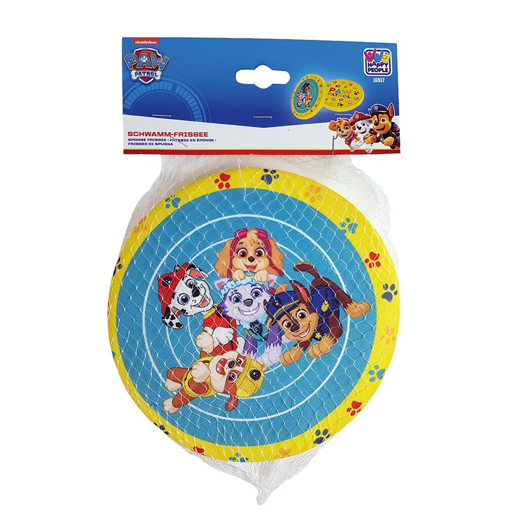 Frisbee éponge Paw Patrol 19 cm jaune bleu
