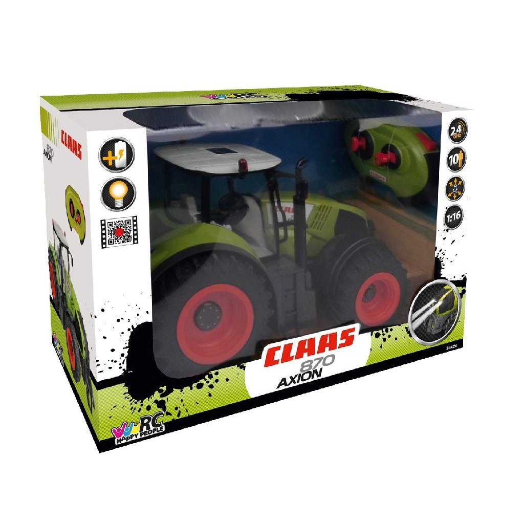 Happy people rc claas axion 870 tracteur avec lumière 1:16