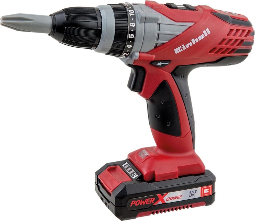 Des gens heureux, une perceuse-visseuse pour enfants Einhell