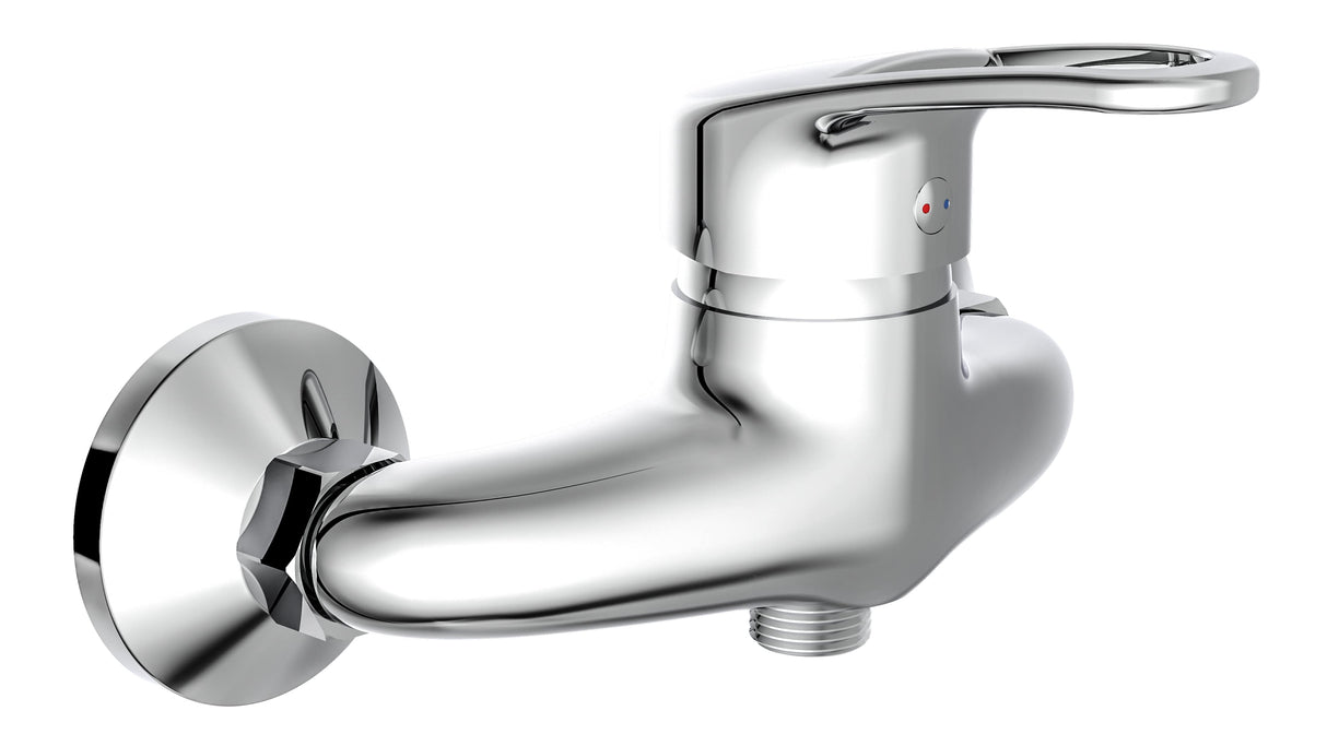 Batoni chrome de douche Schütte