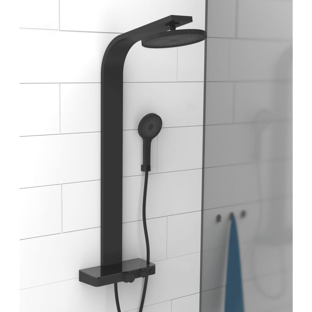 Ensemble de douche principal Schütte avec magazine Thermostat Samoa Rain Matzwart