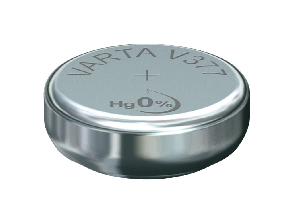 Pile bouton Varta v377 argent
