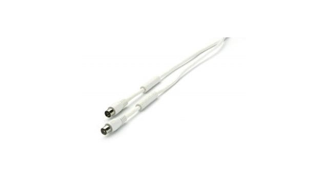 Vivanco 43049 Câble d'antenne radio TV 5 m avec noyau de ferrite