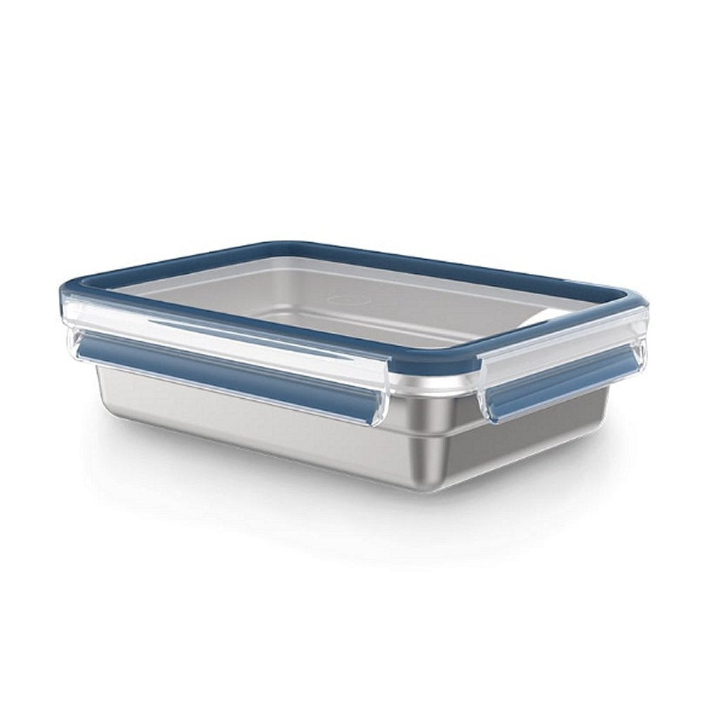 Emsa n1150500 récipient alimentaire à fermeture clip 1,2l acier inoxydable