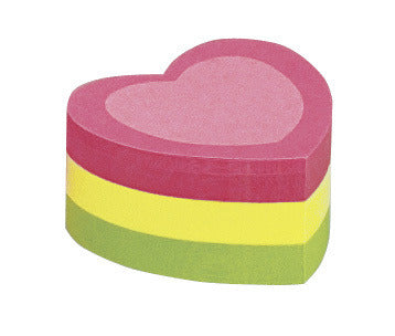 Notes d'information in-5840-39 notes autocollantes en forme d'information 50x50mm coeur 225 feuilles