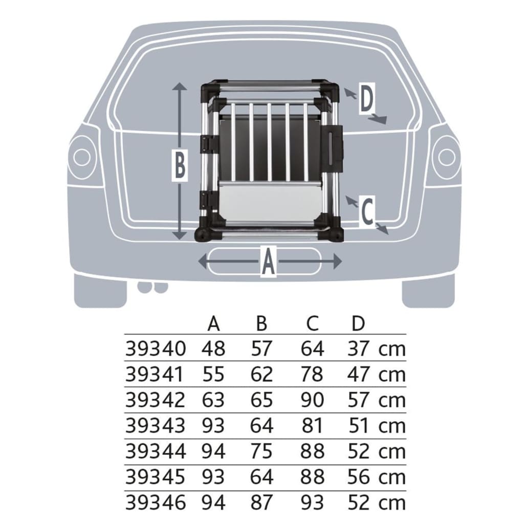 Banc de transport Trixie L Aluminium