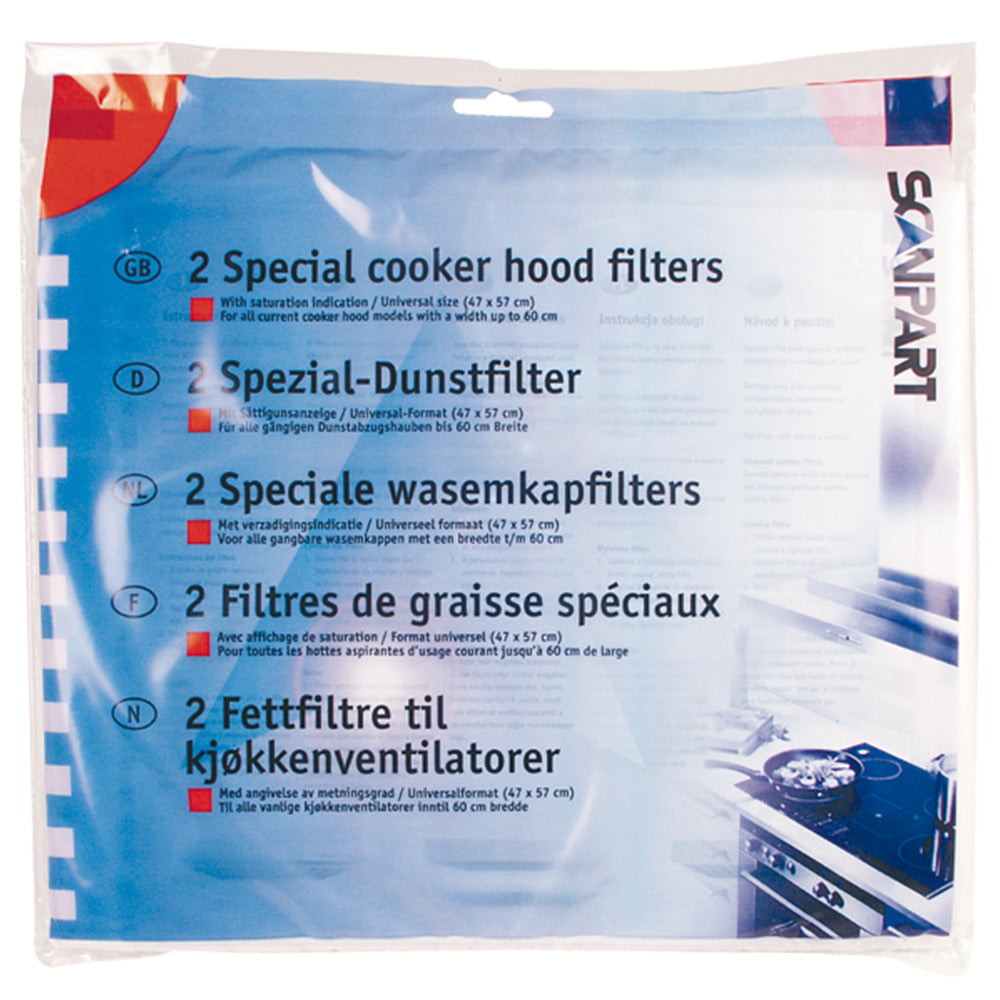 Scanpart 1530050002 l001 jeu universel de filtres pour hotte aspirante 47x57cm