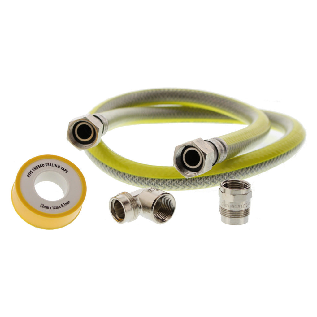 Kit de raccordement gaz Scanpart inox-flexible 125cm