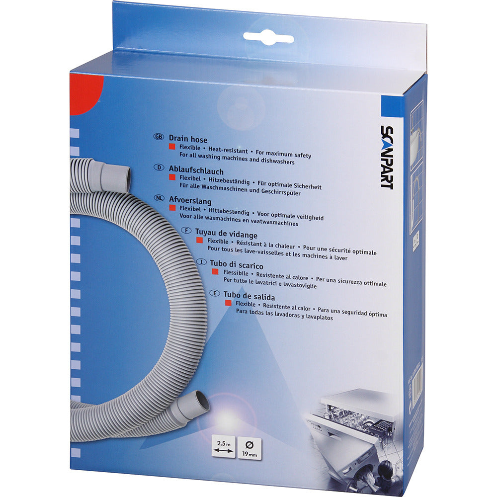 Scanpart 1120120002 soh258 tuyau de vidange 2,5m 19mm